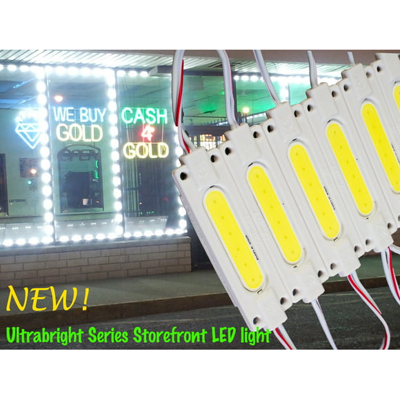 Storefront Window LED Green light 20ft with UL Listed 12v 3A Power supply 